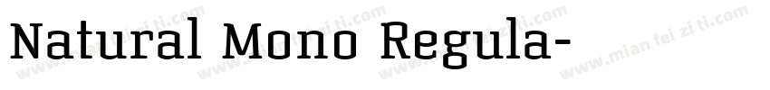 Natural Mono Regula字体转换